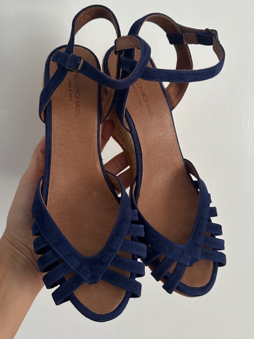 Eric Michael Navy Suede Sandals!